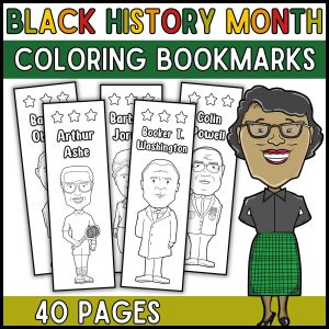 African-American Leaders Coloring Bookmarks | Black History Month
