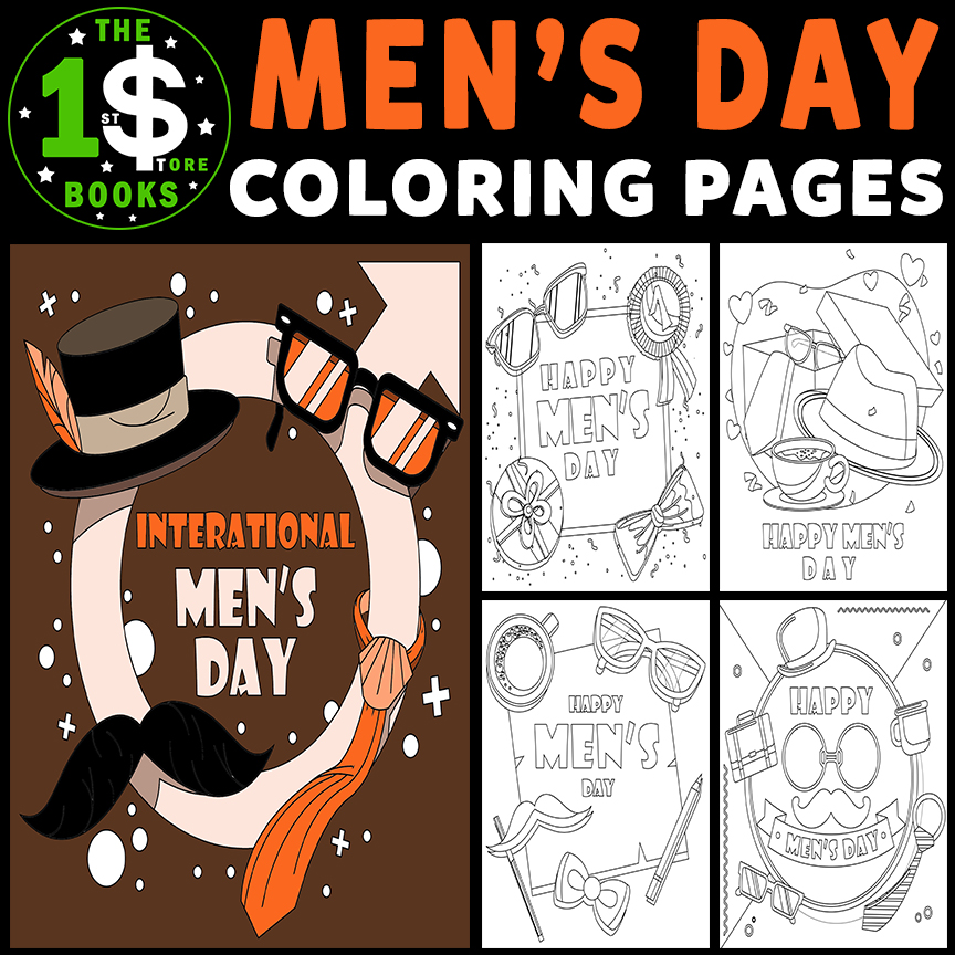International Men’s Day Coloring Pages | 19 November Holiday Coloring Sheets
