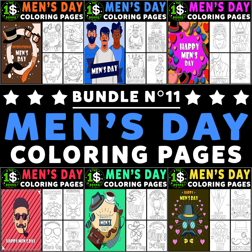 International Men's Day Coloring Book Bundle N° 11 – 32 Sheets