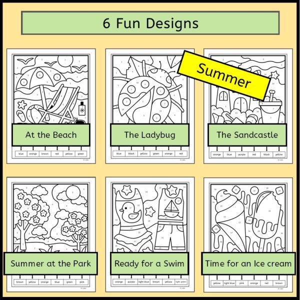 Seasons Bundle of Color by Number to 20 pictures - number and color ...