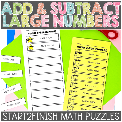 Adding and Subtracting Multi-digit Numbers with Regrouping (& Some ...