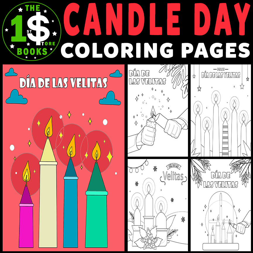 World Candle Day Coloring Pages | Día de las Velitas 7 décembre Coloring Sheets
