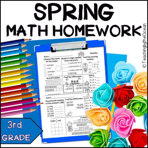 Spring 3rd Grade Math Homework - Made By Teachers