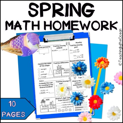 Spring 3rd Grade Math Homework - Made By Teachers