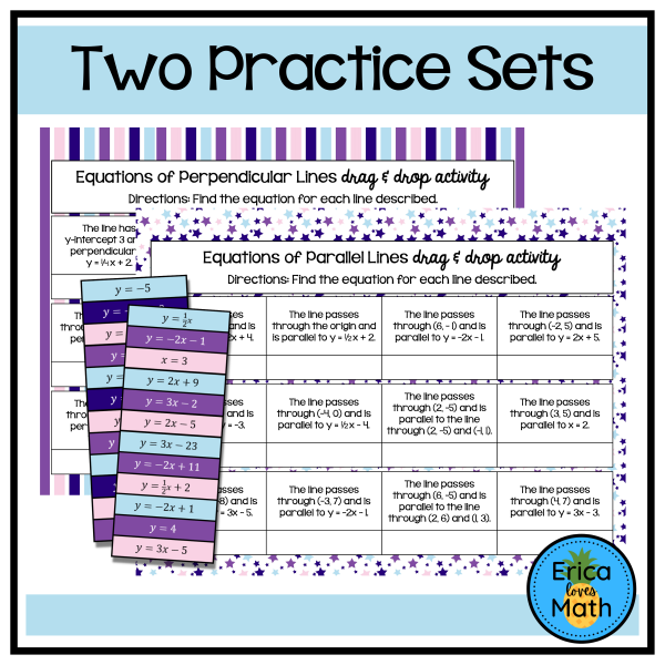 Equations of Parallel and Perpendicular Lines Digital Activity Drag ...