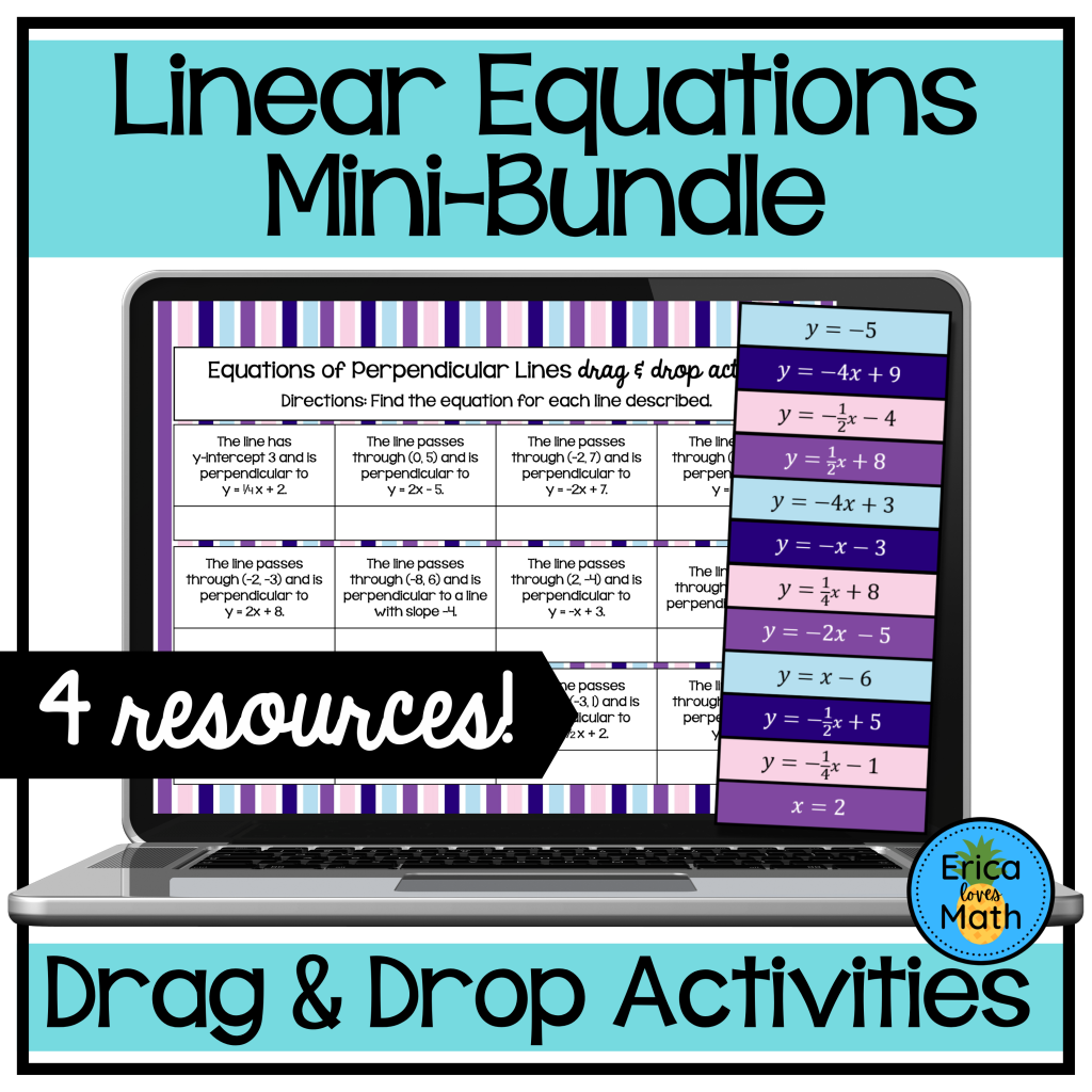 Linear Equations Digital Activity Drag & Drop Mini-Bundle - Made By ...