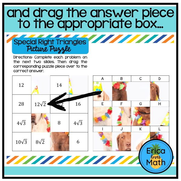 Special Right Triangles Digital Activity Picture Puzzle | Made By Teachers