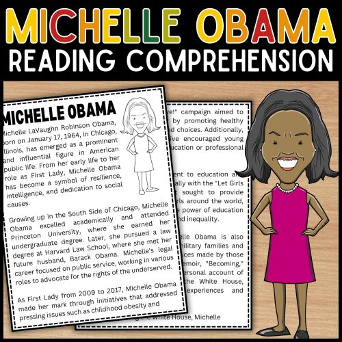 Michelle Obama Reading Comprehension Passage & Questions | Black ...