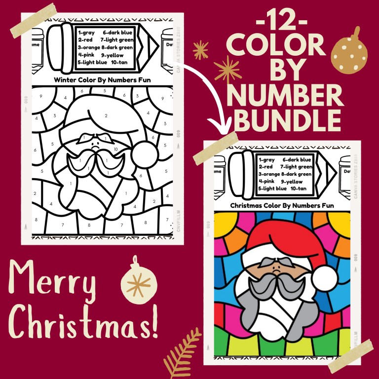 Christmas Science Winter Activity - Color By Number - Winter Science ...
