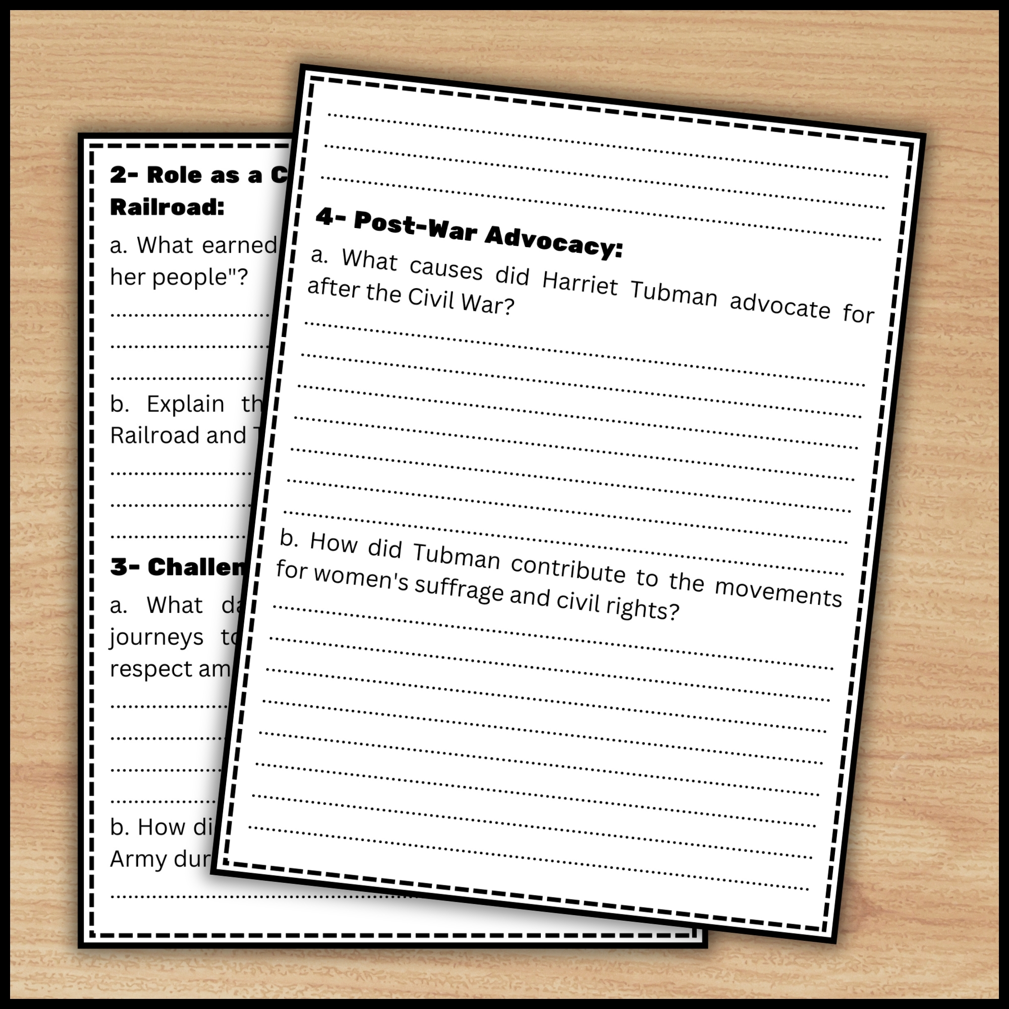 Black History Month Harriet Tubman Reading Comprehension Passage ...