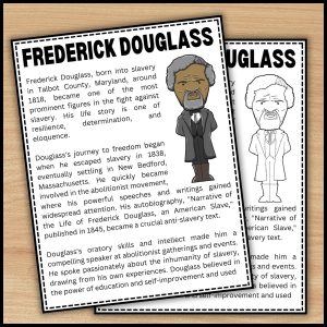 Black History Month Frederick Douglass Reading Comprehension Passage ...