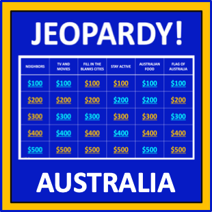 Australia Jeopardy - an interactive social studies game