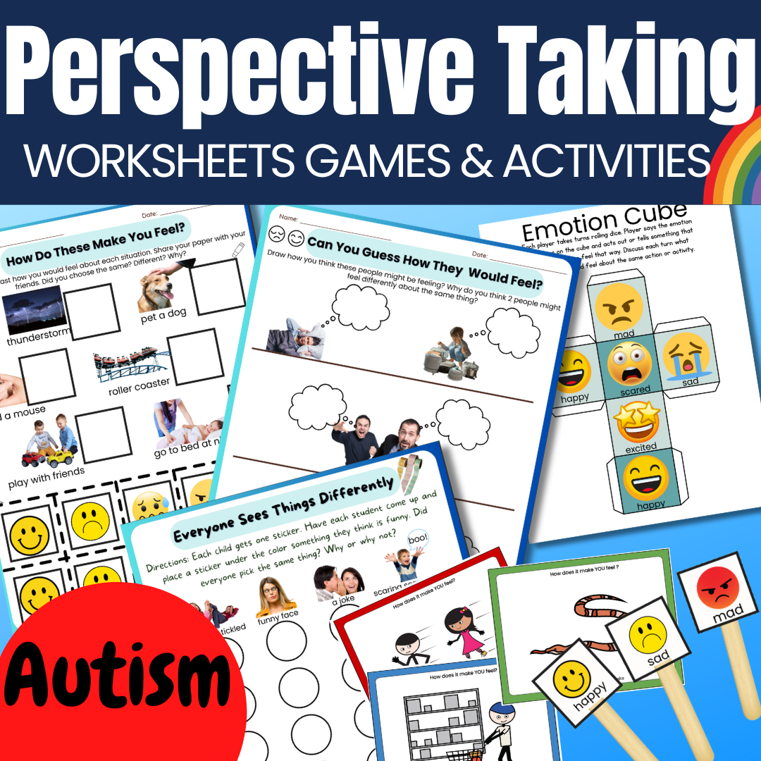 Point of View Perspective Taking Worksheets & Activities for Autism Social Skills
