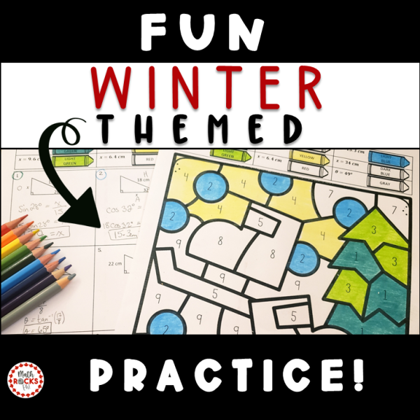 Winter Right Triangle Trigonometry Missing Side And Angle Coloring ...