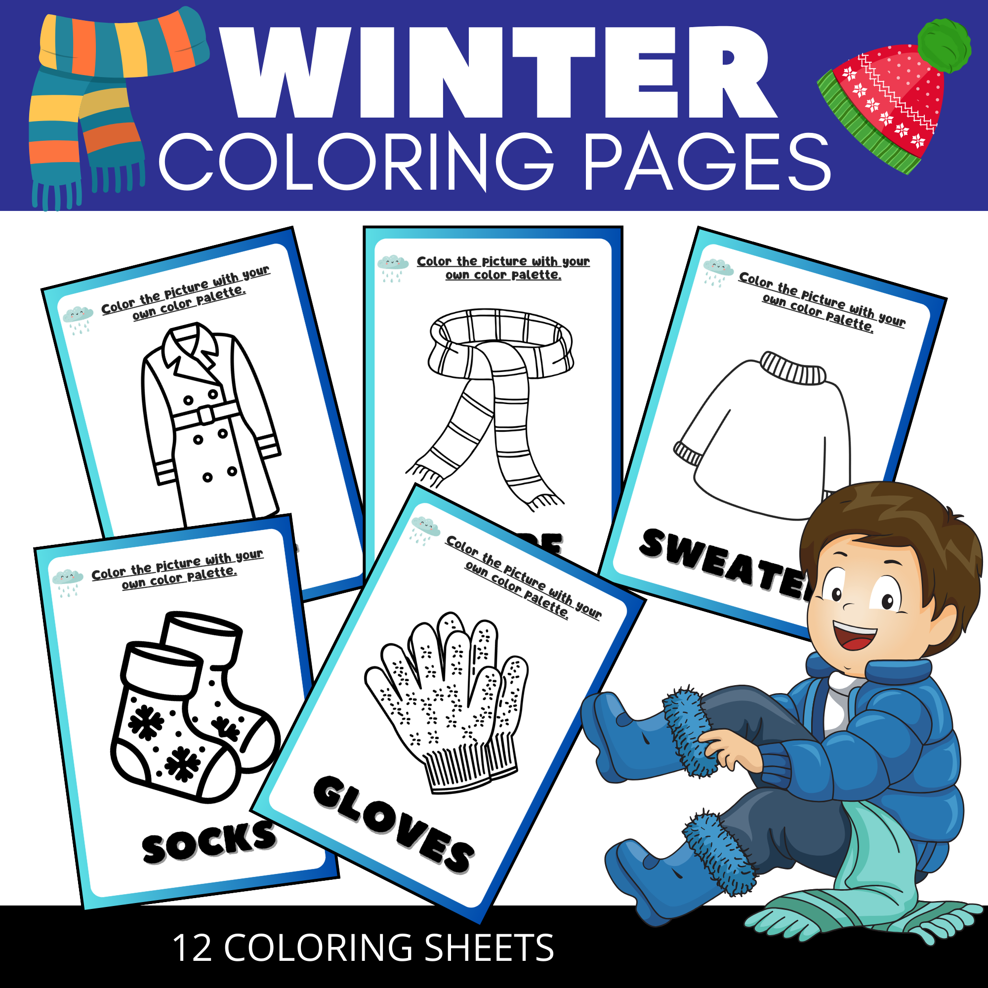 Embrace Winter's : Winter Clothes Coloring Pages to Warm Your Heart