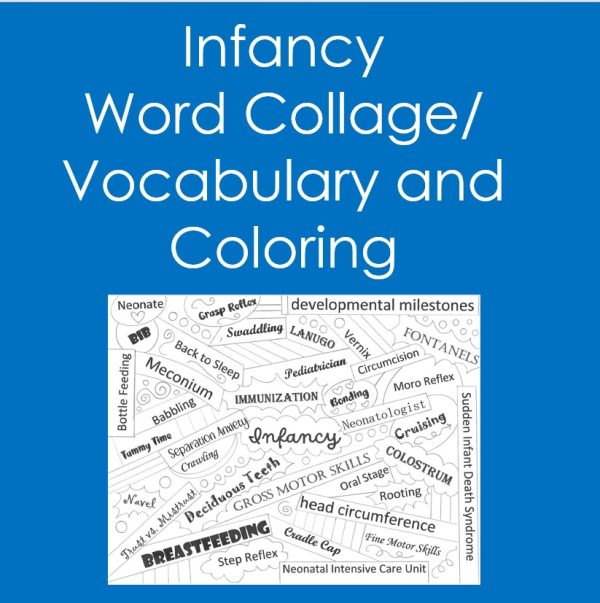 Infancy Word Collage (Vocabulary, Growth and Development, Nursing ...
