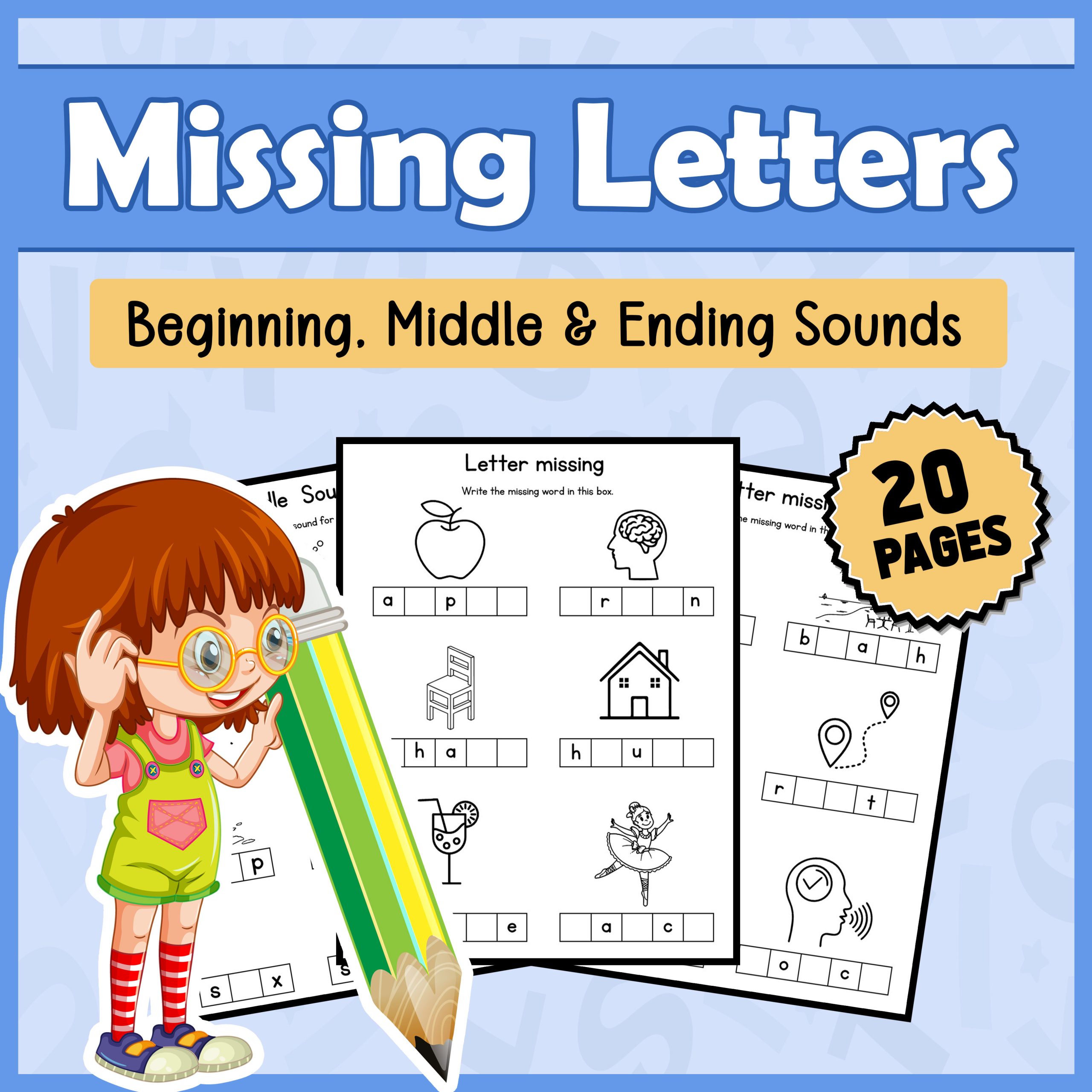 Missing Letters Worksheet – Make spelling practice fun and interactive