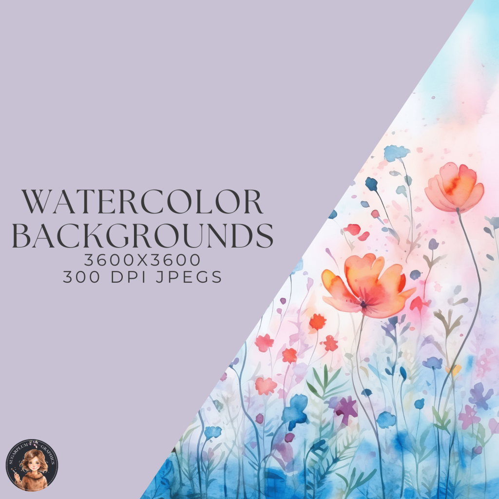Watercolor Floral Dreams Digital Paper Pack | Made By Teachers