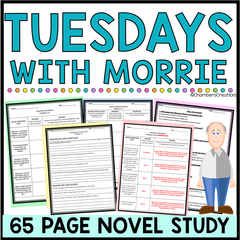 Tuesday with Morrie Novel Study Mitch Alboom