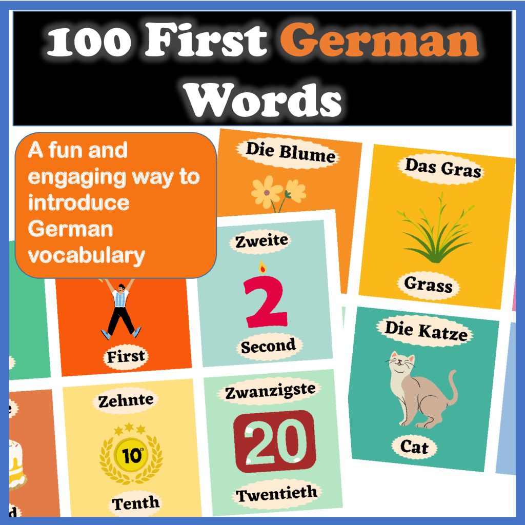 The 100 First German Words with English Translation - Made By Teachers