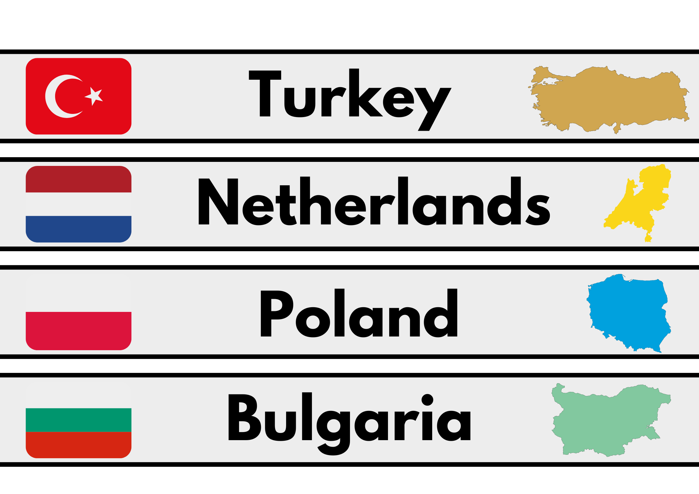 Europe Geography - Word Walls/Bulletin Boards with Map and Flag