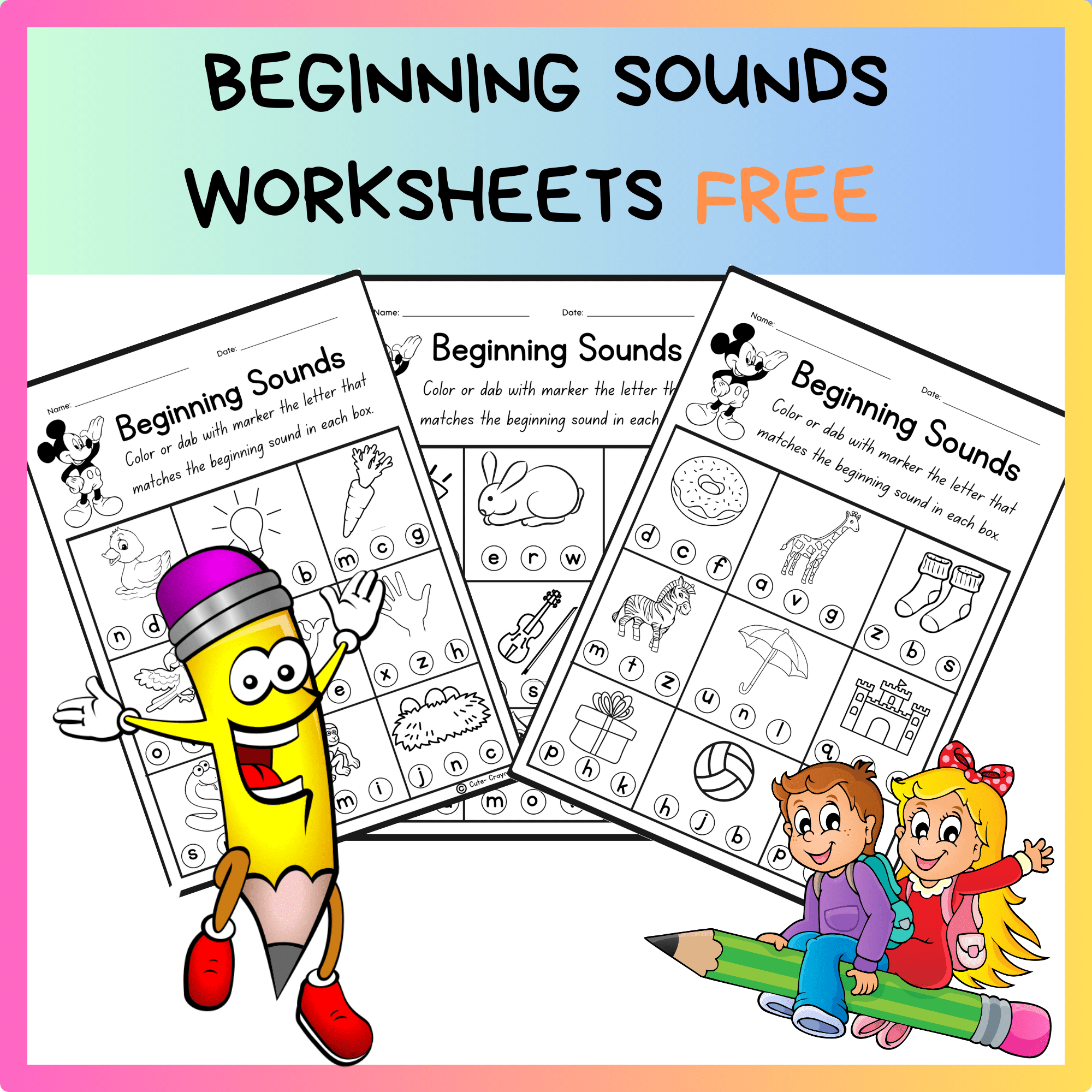 Beginning Sounds Worksheets Free Download pdf