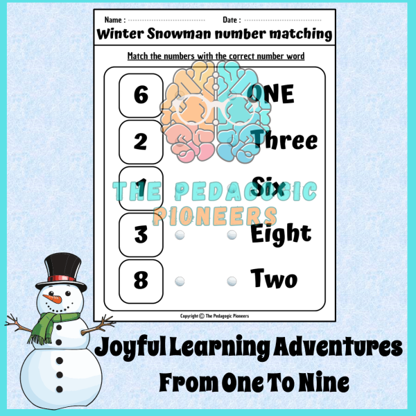 Winter Snowman Number Matching | Snowman Numbers Recognition Activity ...