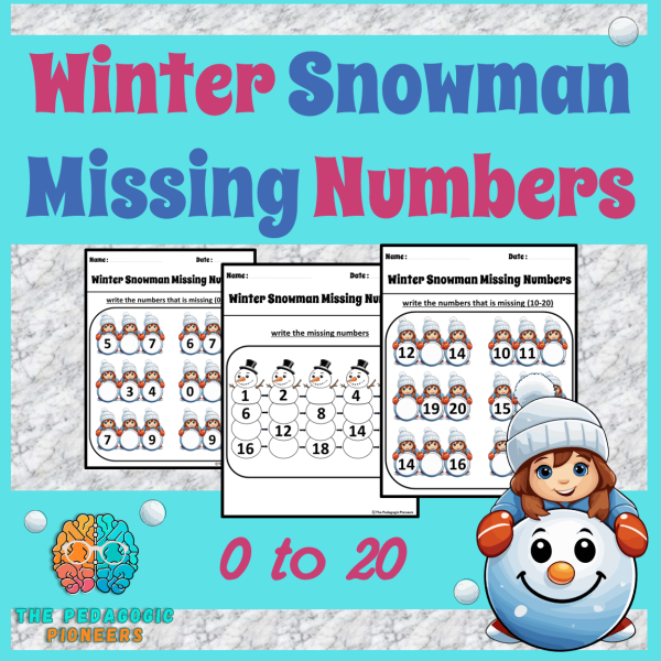 Winter Snowman Missing Numbers | Winter-themed missing numbers Counting ...