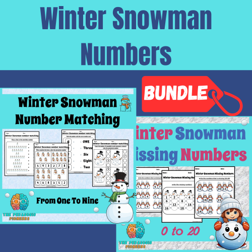 Snowman Themed Number Sequencing Bundle | Made By Teachers