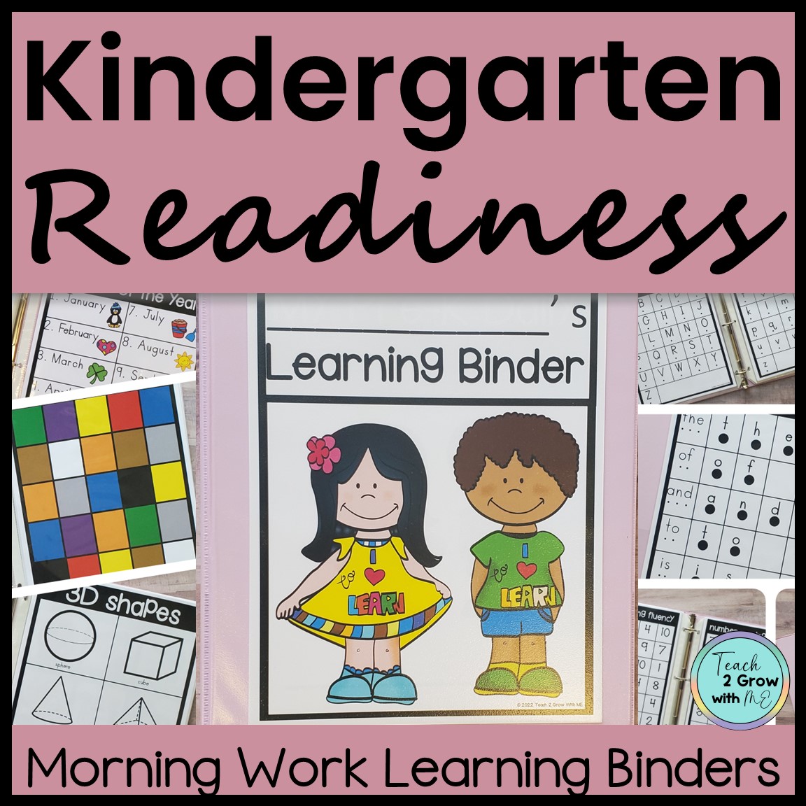 Kindergarten Readiness Daily Learning Binder No Prep Morning Work Printables