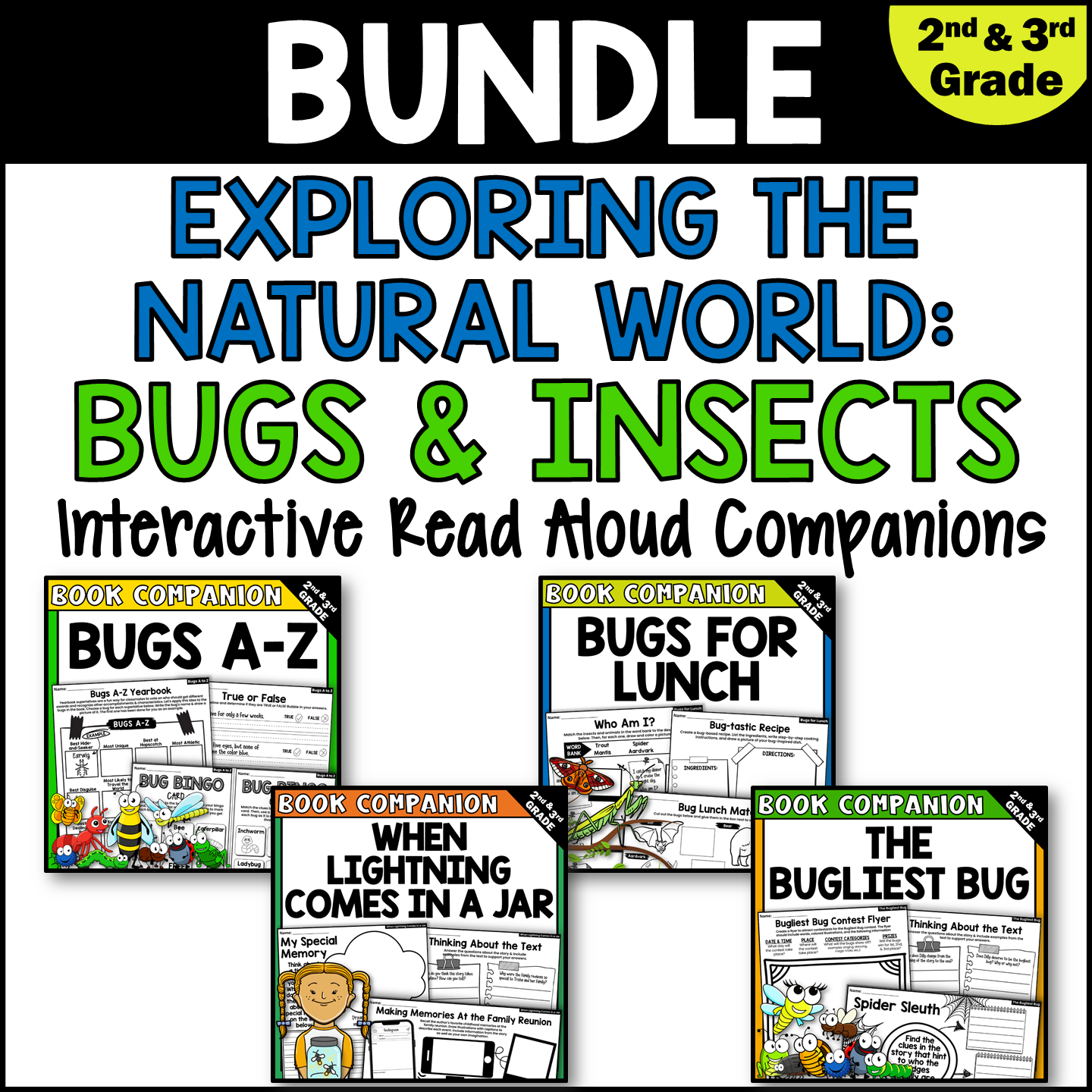 Bugs and Insects Interactive Read Aloud Activities BUNDLE for IRA