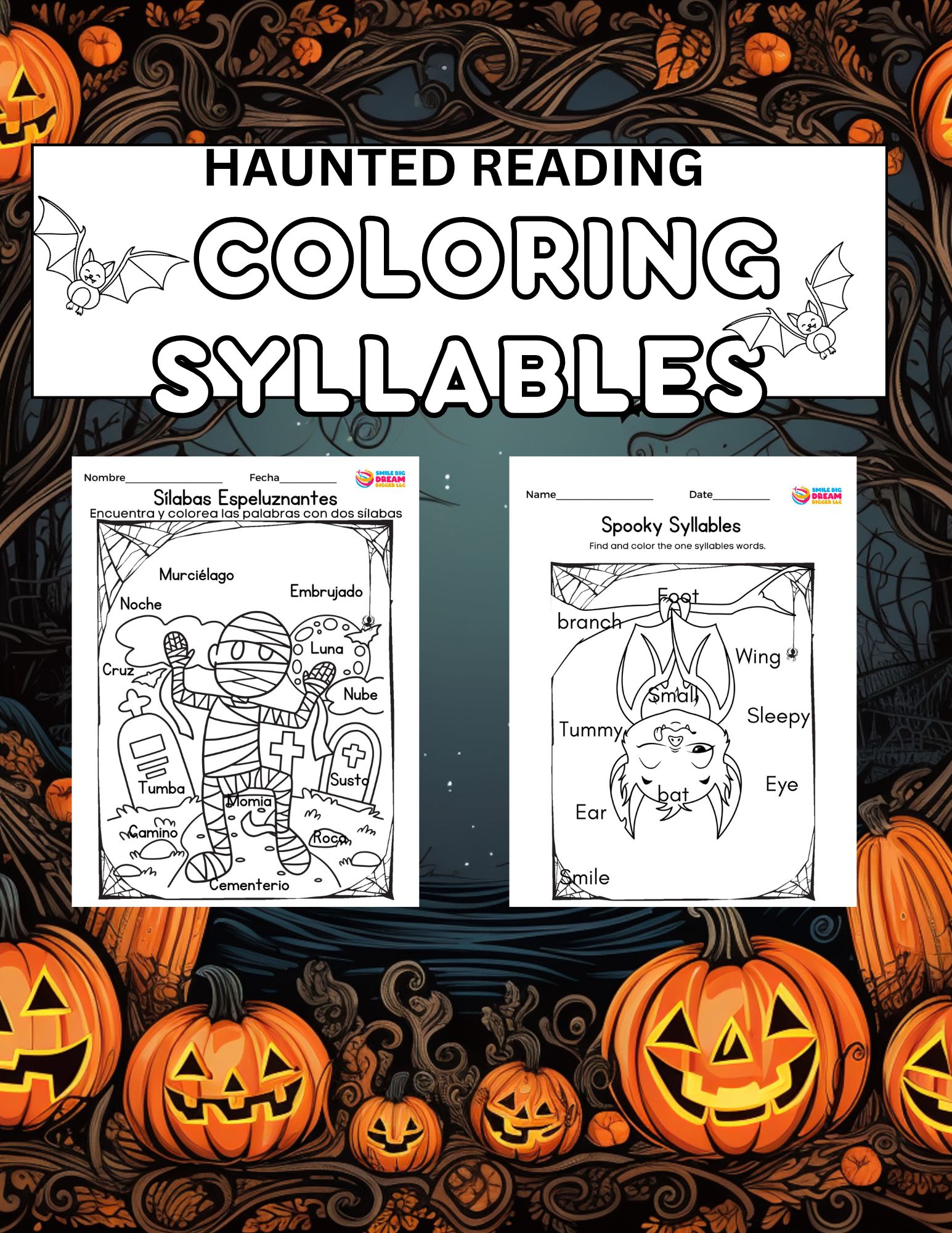 Haunted Reading - Coloring Syllables