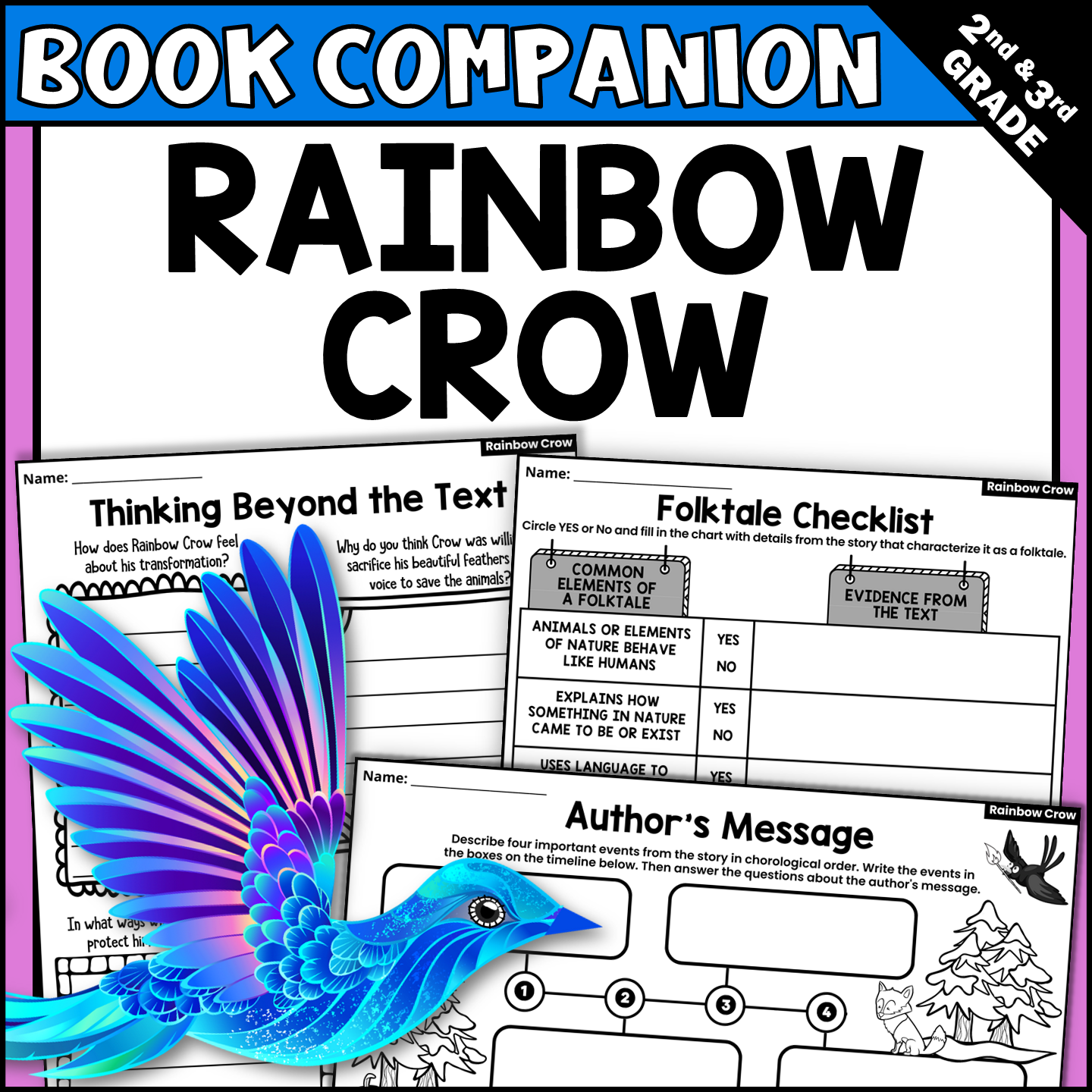 Rainbow Crow Book Companion and Interactive Read-Aloud Activities