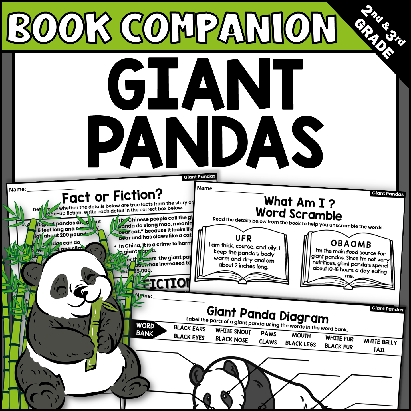 Giant Pandas by Gail Gibbons Interactive Read Aloud Book Companion Activities