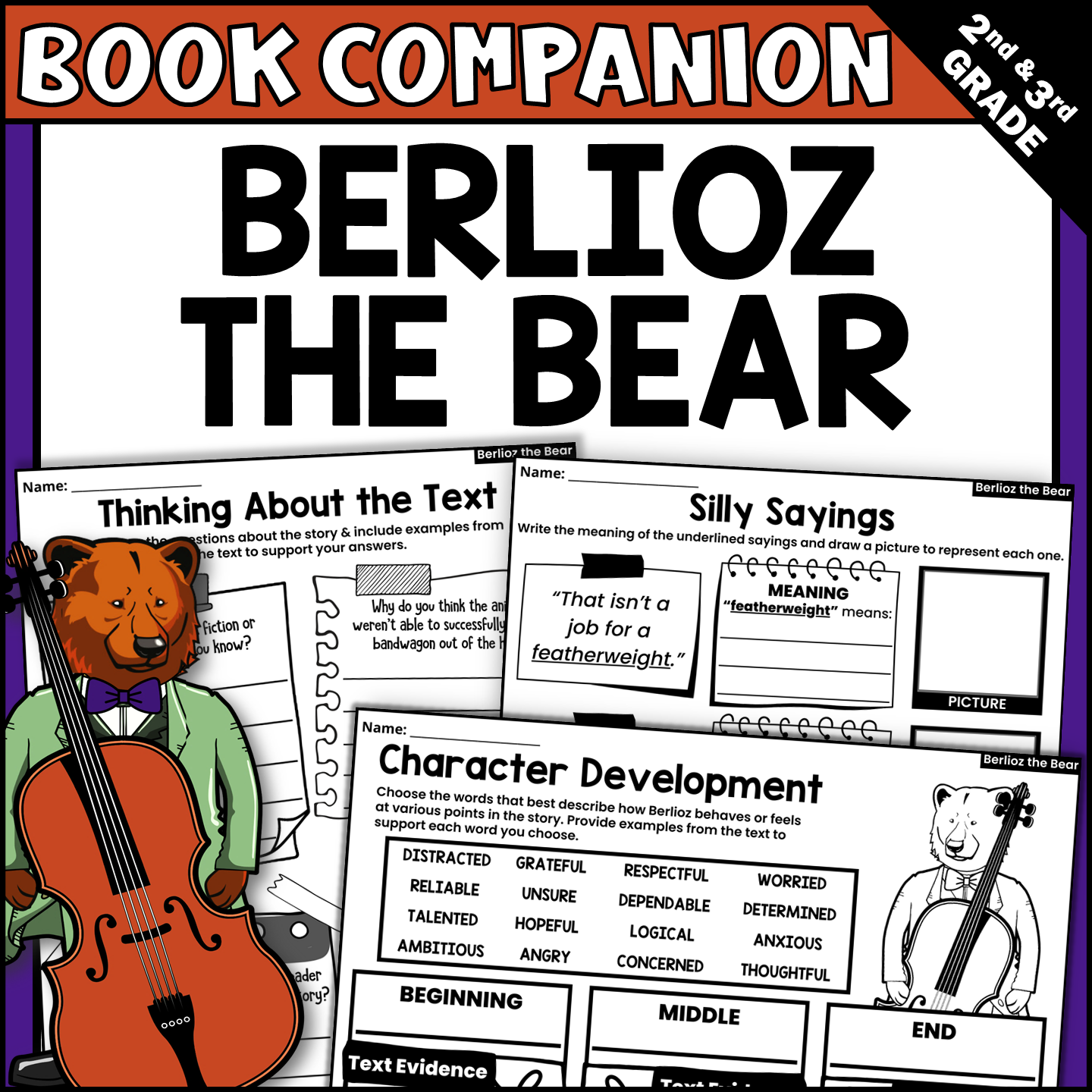 Berlioz the Bear by Jan Brett Interactive Read-Aloud Activities