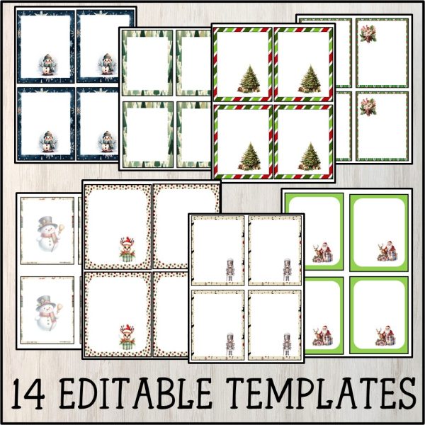 Christmas Tags Editable template for Gifts and Notes - Made By Teachers