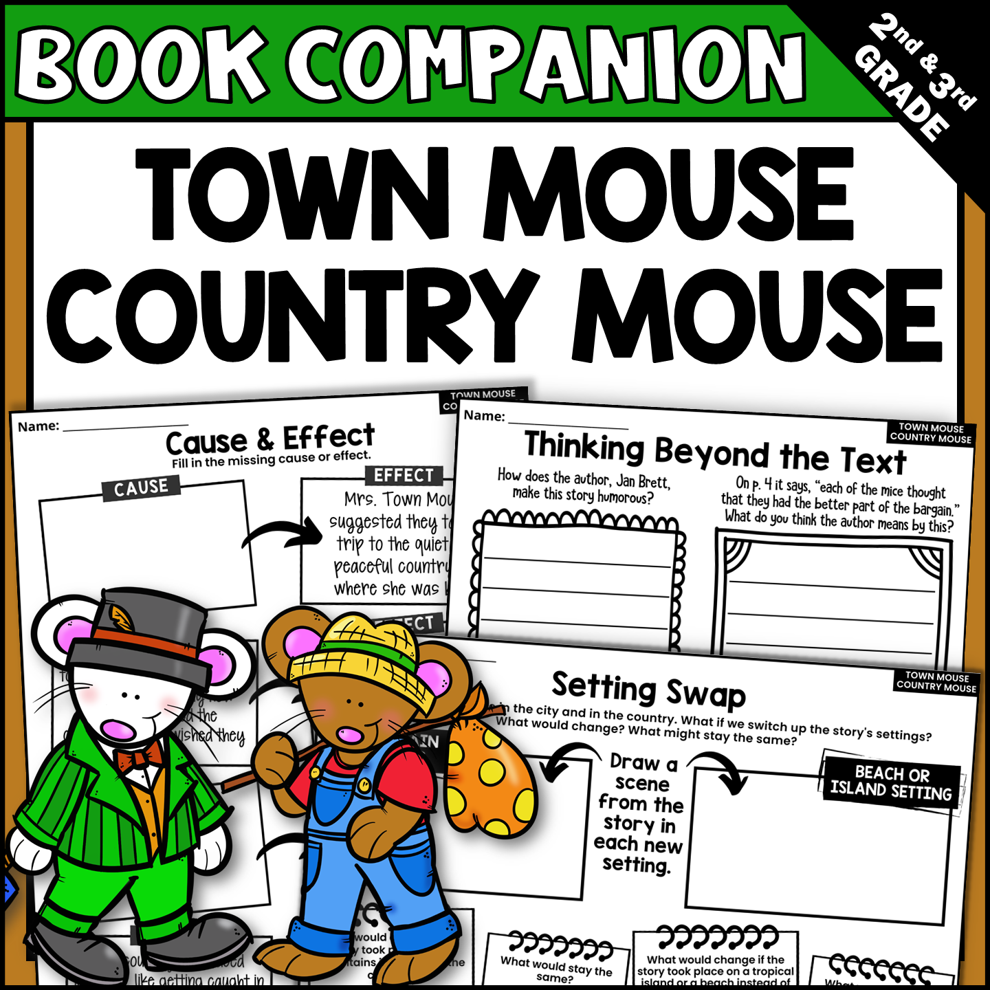 Town Mouse Country Mouse by Jan Brett Interactive Read-Aloud Activities