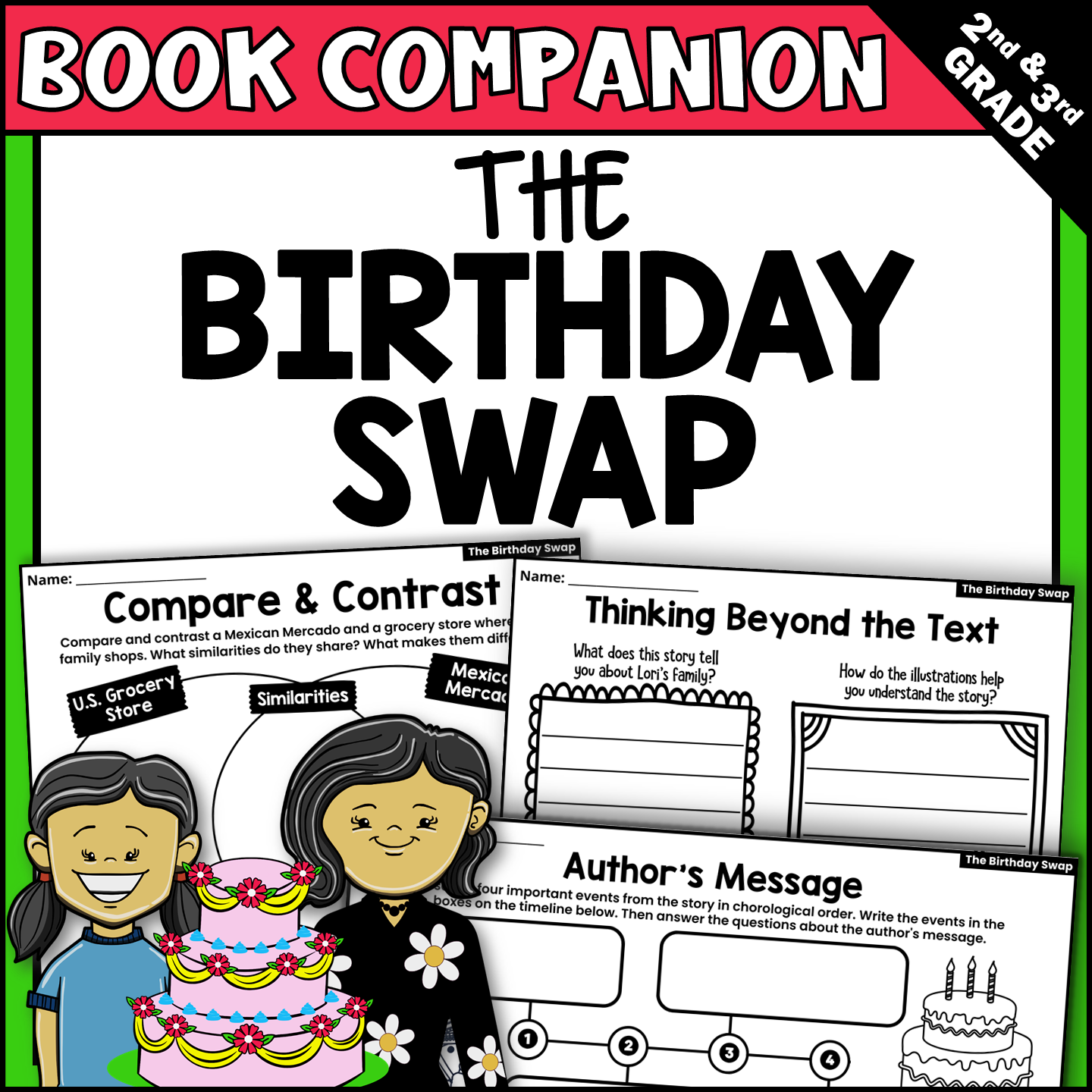 The Birthday Swap Interactive Read-Aloud Activities and Book Companion