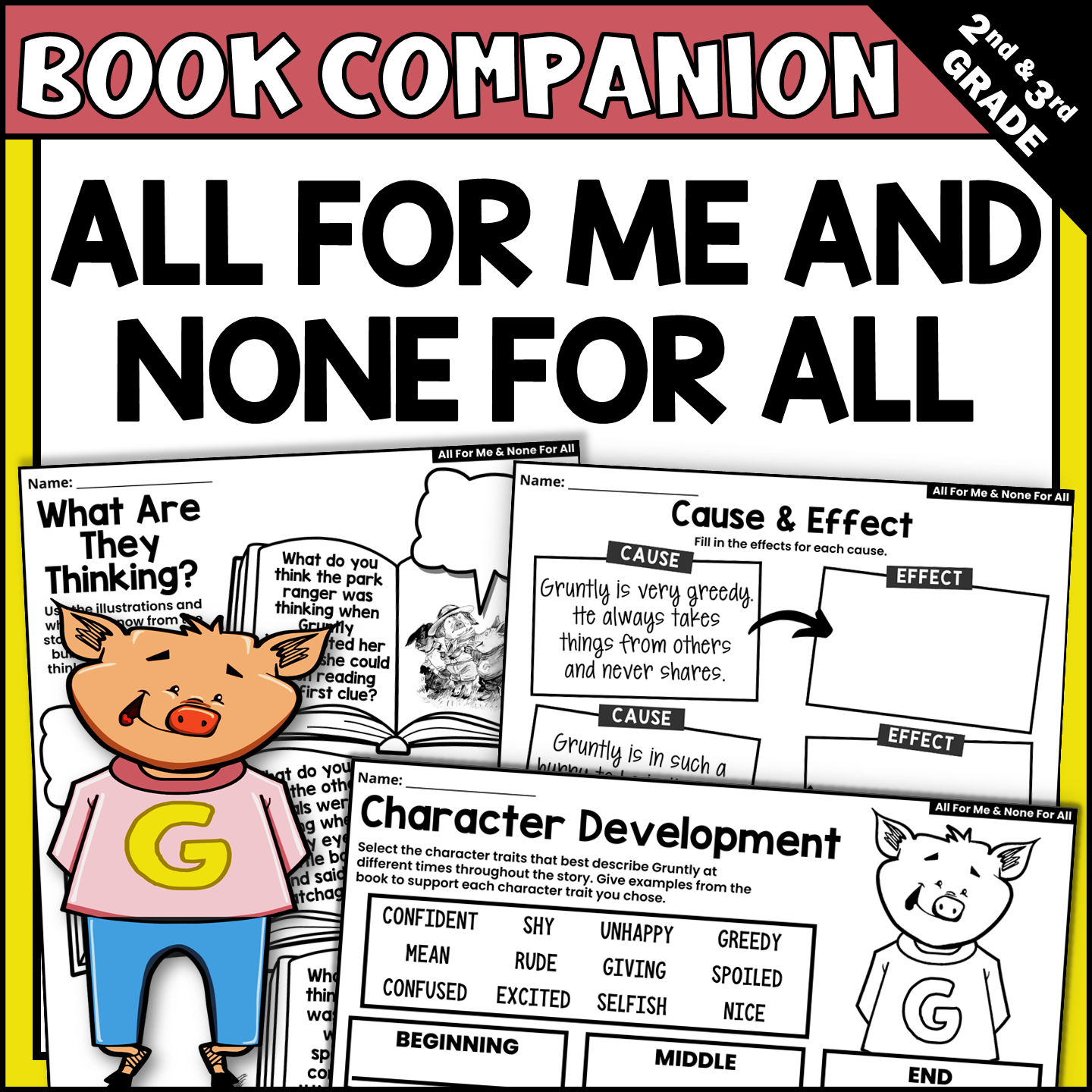 All for Me and None for All Interactive Read-Aloud Book Companion Activities