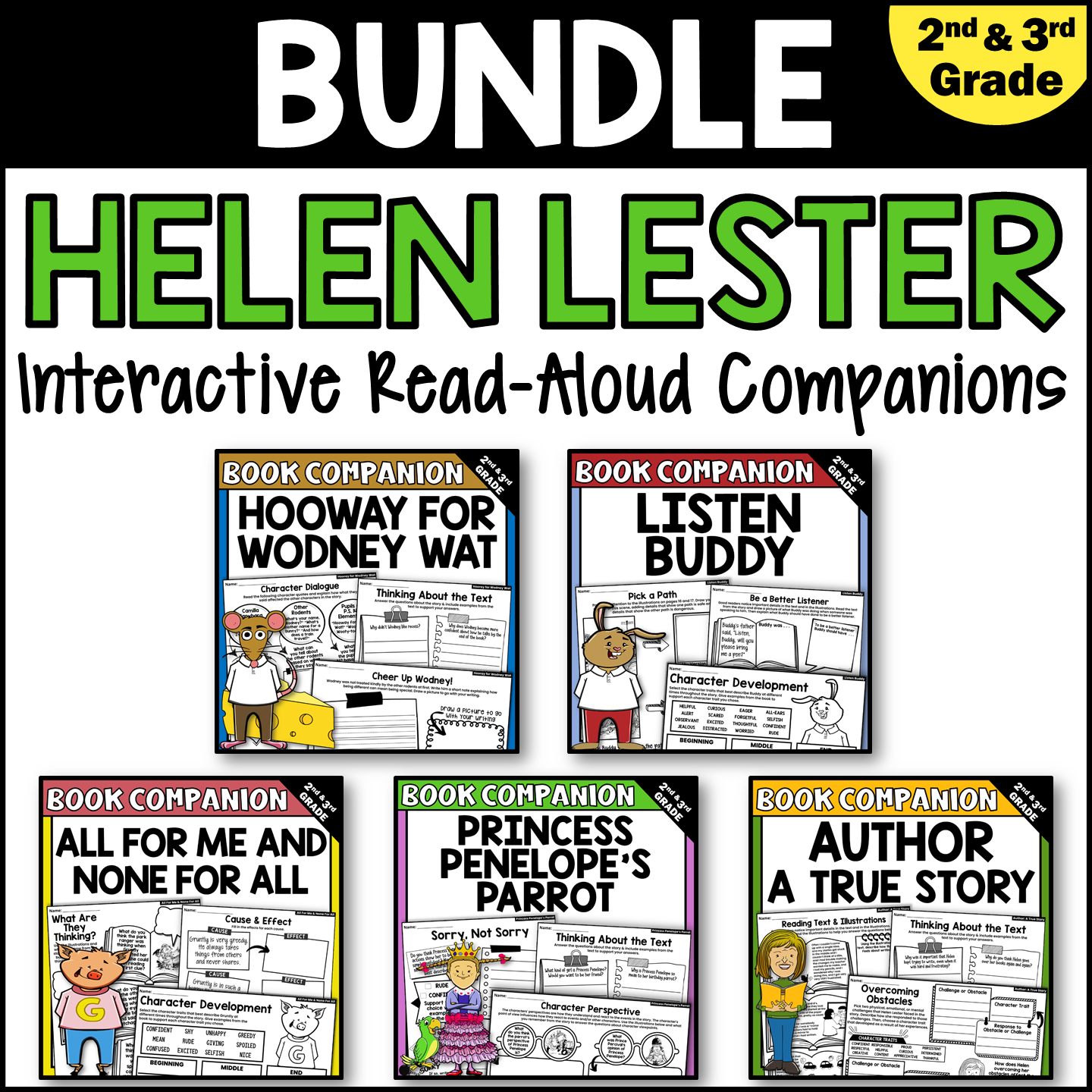Helen Lester Author Study Read-Aloud Activities BUNDLE for IRA
