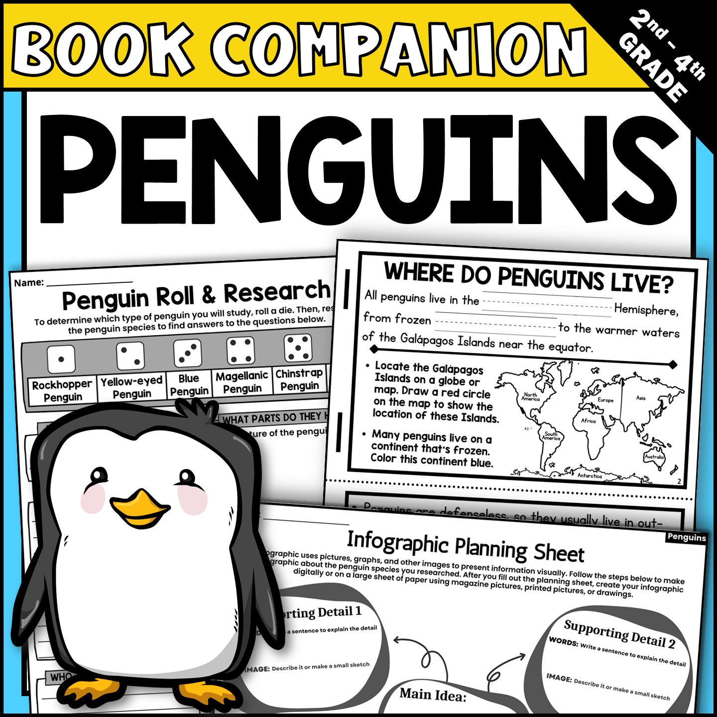 Penguins by Seymour Simon Interactive Read Aloud Book Companion Activities