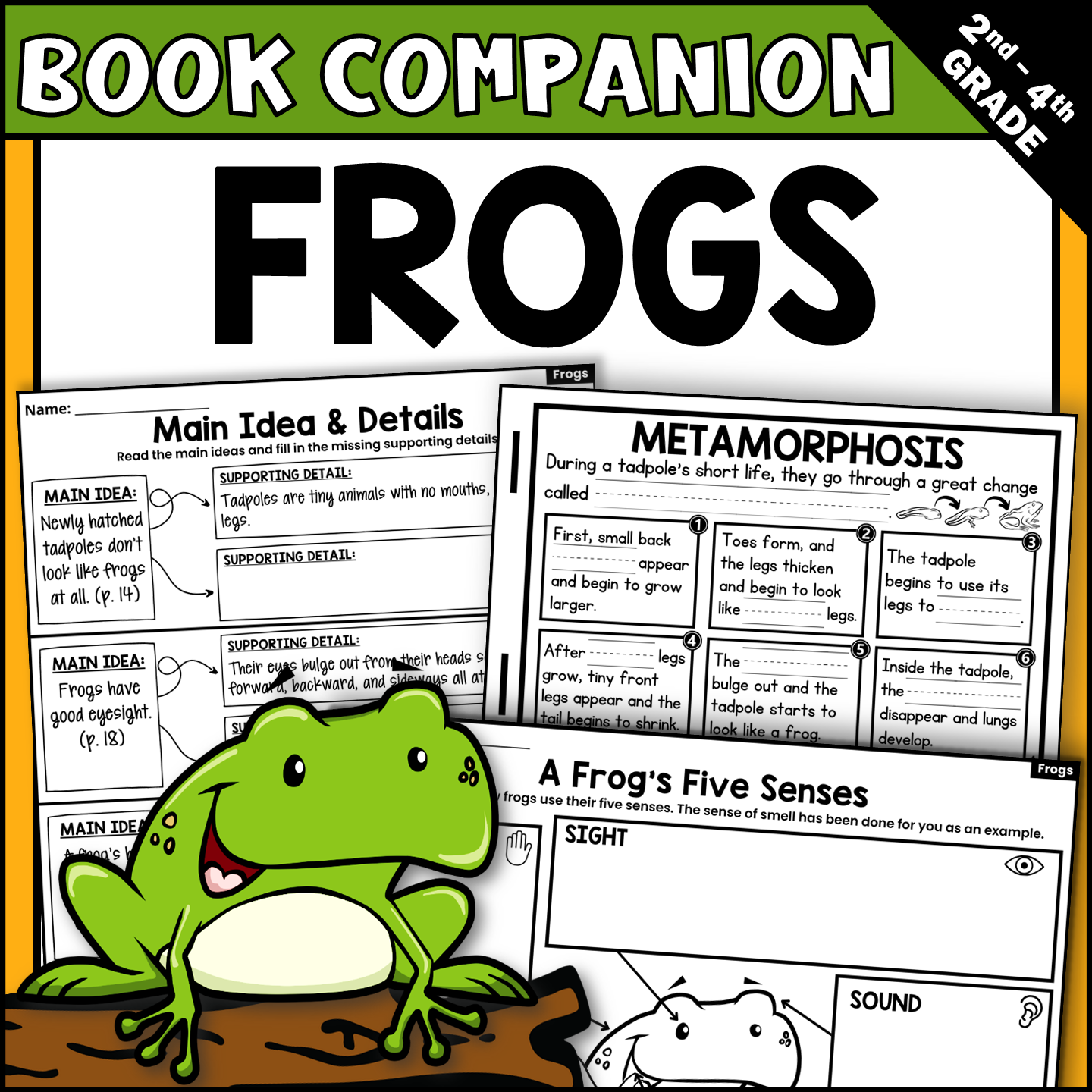 Frogs by Seymour Simon Interactive Read Aloud Book Companion Activities for IRA