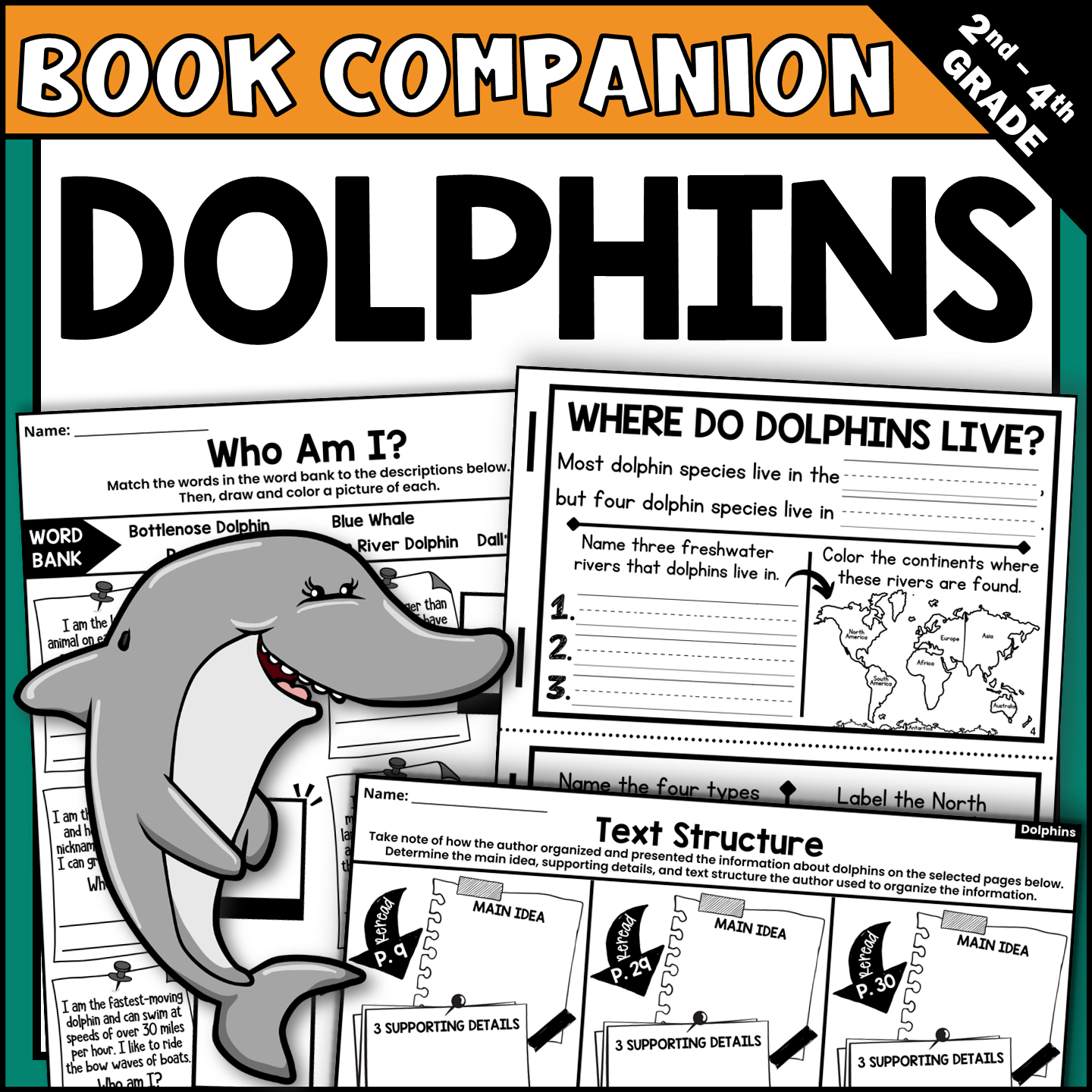 Dolphins by Seymour Simon Interactive Read Aloud Book Companion Activities