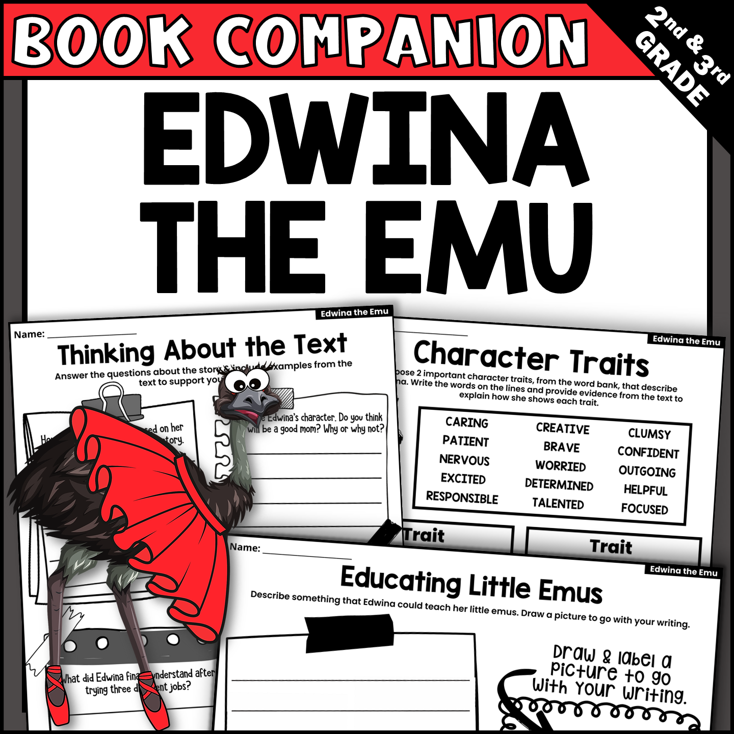 Edwina the Emu Interactive Read-Aloud Book Companion Activities for IRA