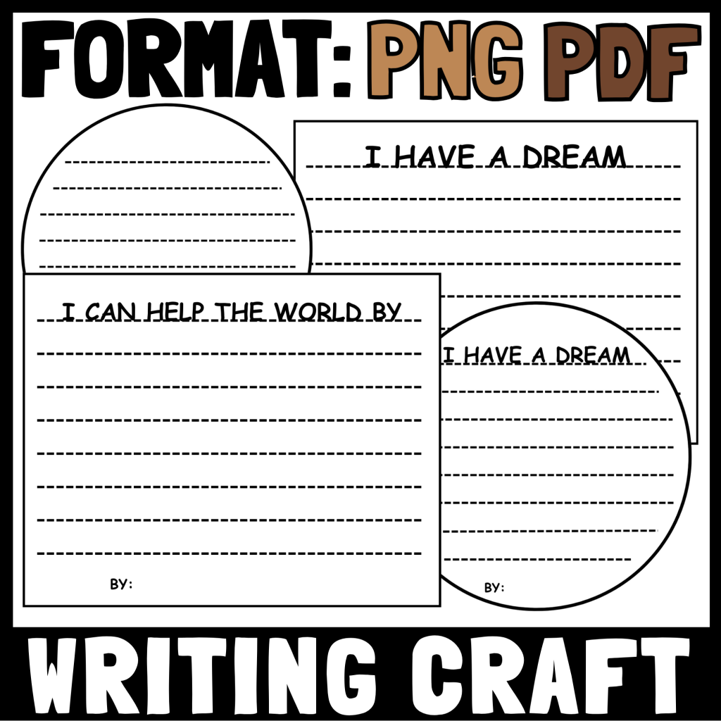 Martin Luther king Jr Writing craft - Black History Month Craft ...