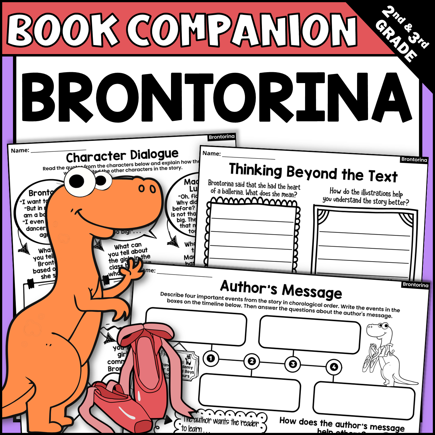 Brontorina! by James Howe Interactive Read-Aloud Activities