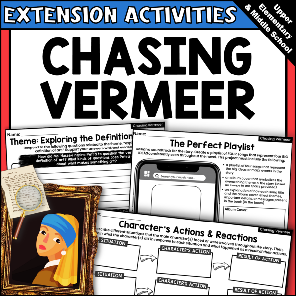 Chasing Vermeer Novel Study Extension Activities | Made By Teachers