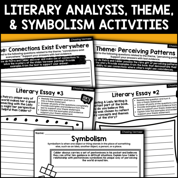 Chasing Vermeer Novel Study Extension Activities | Made By Teachers