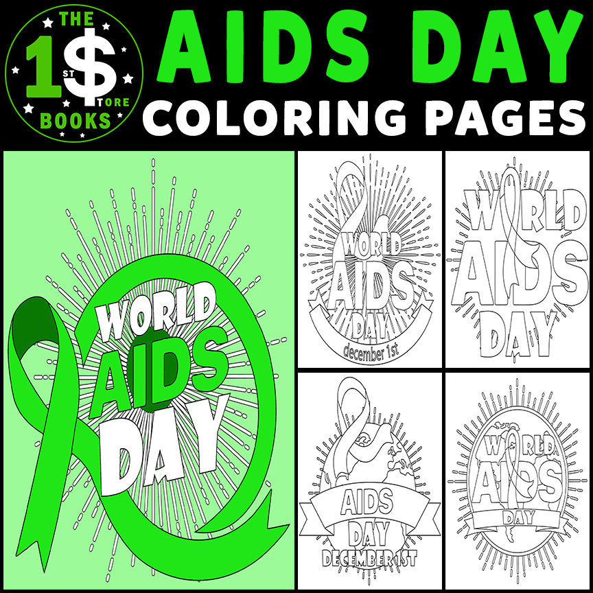 World Aids Day Coloring Pages | December 1 Holiday Coloring Sheets