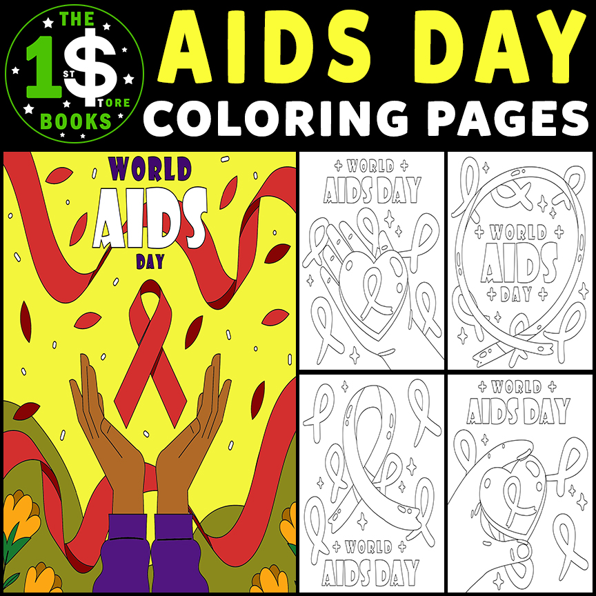 World Aids Day Coloring Pages | December 1 Holiday Coloring Sheets